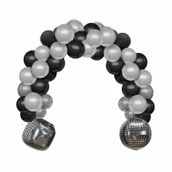 Fêtes Et Cérémonies|Stokomani Arche ballons noir et argent et boule à facettes