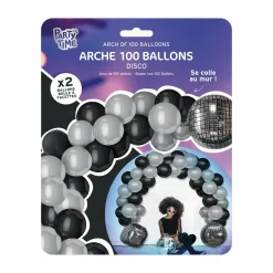 Fêtes Et Cérémonies|Stokomani Arche ballons noir et argent et boule à facettes