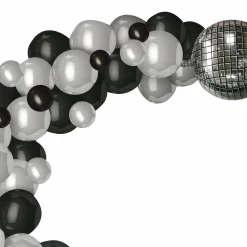 Fêtes Et Cérémonies|Stokomani Arche ballons noir et argent et boule à facettes