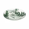 Vaisselle Et Service|SECRET DE GOURMET Assiette à dessert en porcelaine imprimé feuilles vertes 19cm