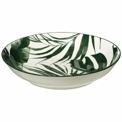 Vaisselle Et Service|SECRET DE GOURMET Assiette creuse en porcelaine imprimé feuilles 20cm