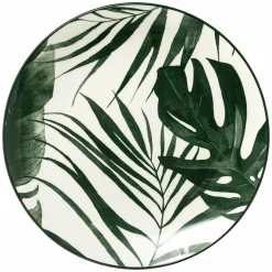 Vaisselle Et Service|SECRET DE GOURMET Assiette creuse en porcelaine imprimé feuilles 20cm