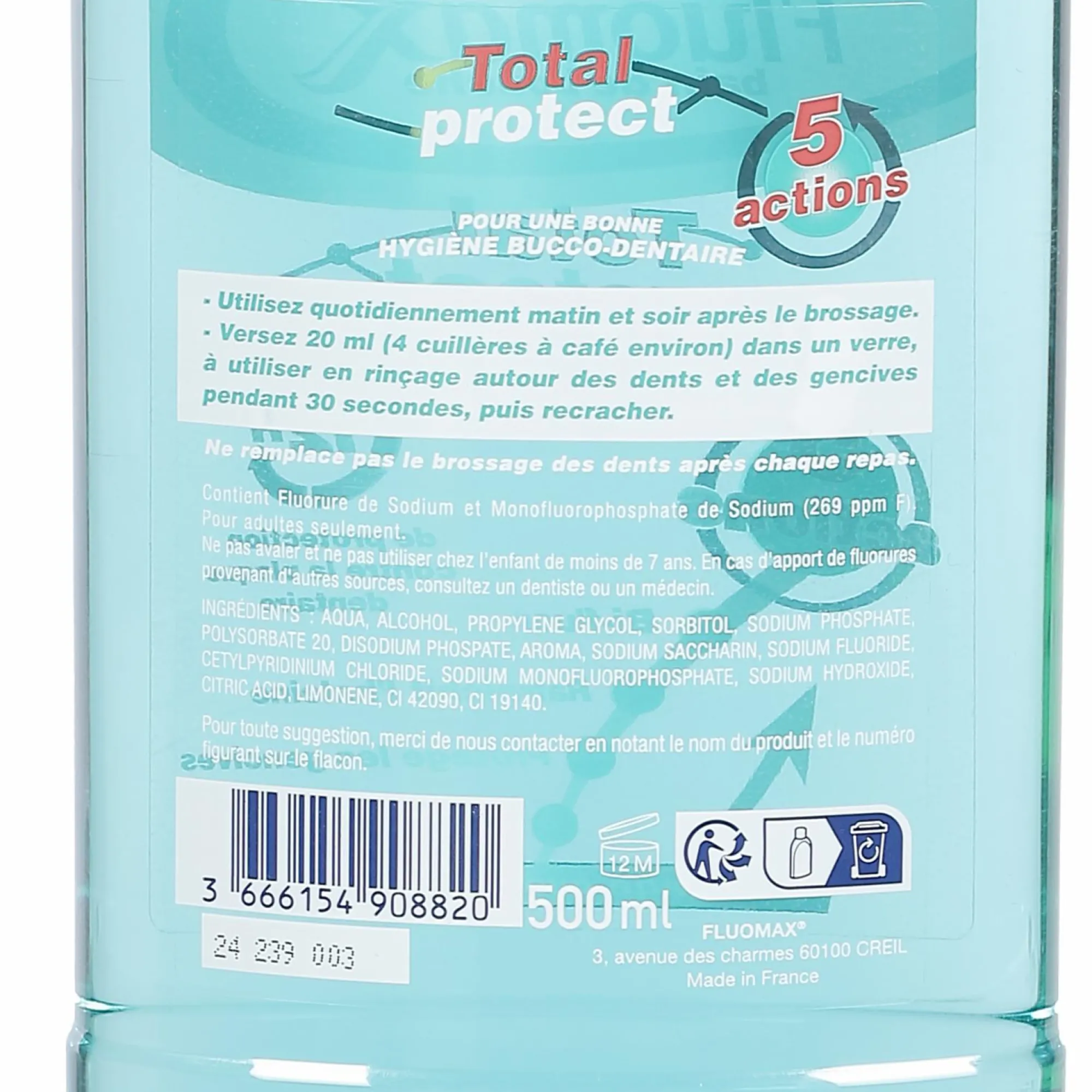 Hygiène|FLUOMAX Bain de bouche Total Protect