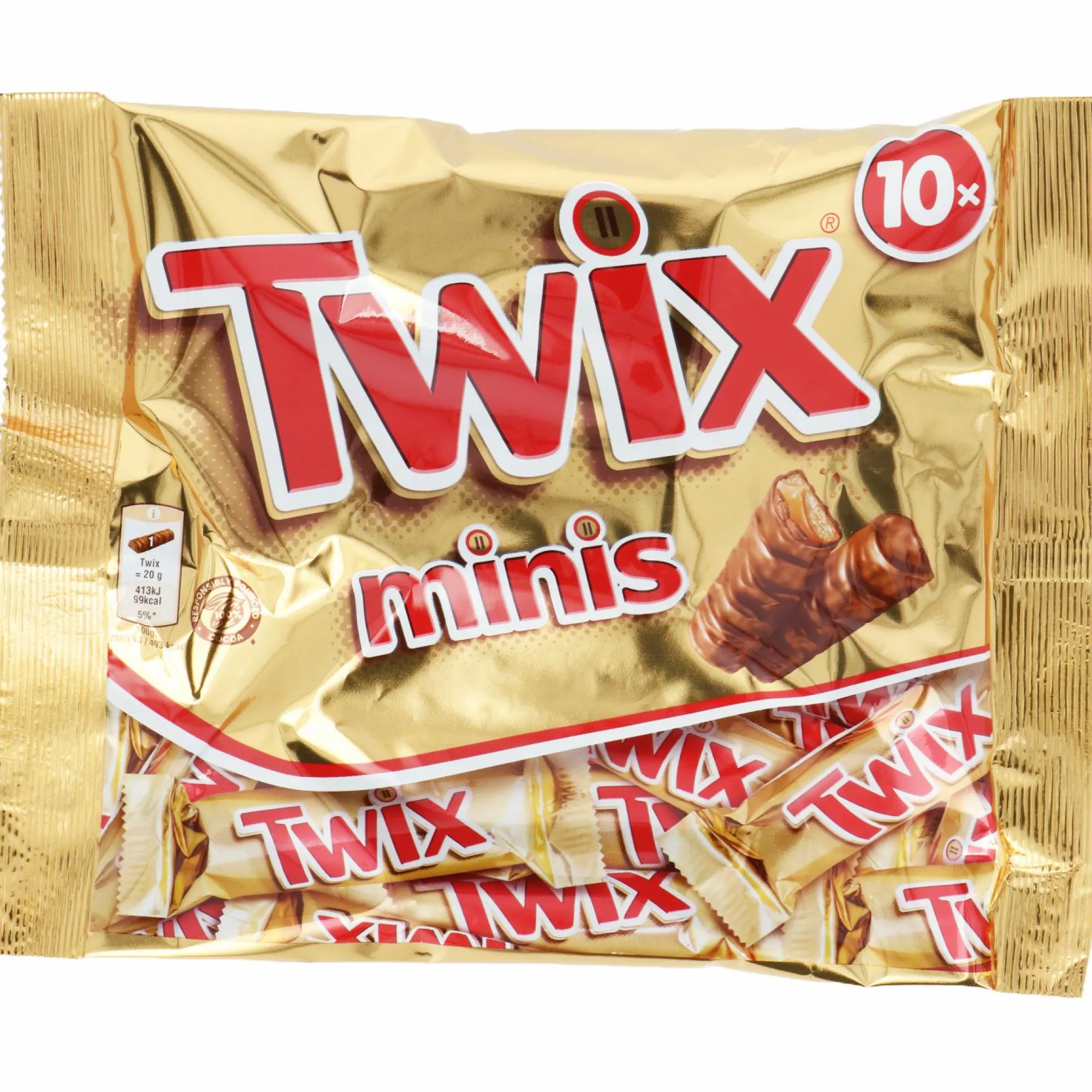 Épicerie Sucrée|TWIX Barres chocolatées minis biscuits enrobées de chocolat et de caramel
