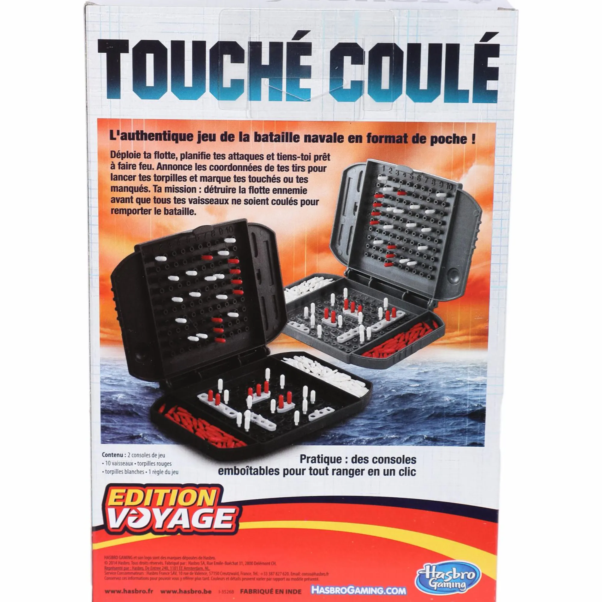 Jouet|Jeux De Société|HASBRO GAMING Bataille navale édition voyage