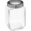 Conservation Et Rangement|FIVE Bocal en verre couvercle Inox transparent 1.6L