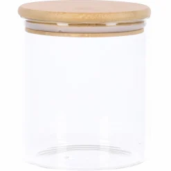 Conservation Et Rangement|COOK KEEN Bocal en verre couvercle en bambou 11cm