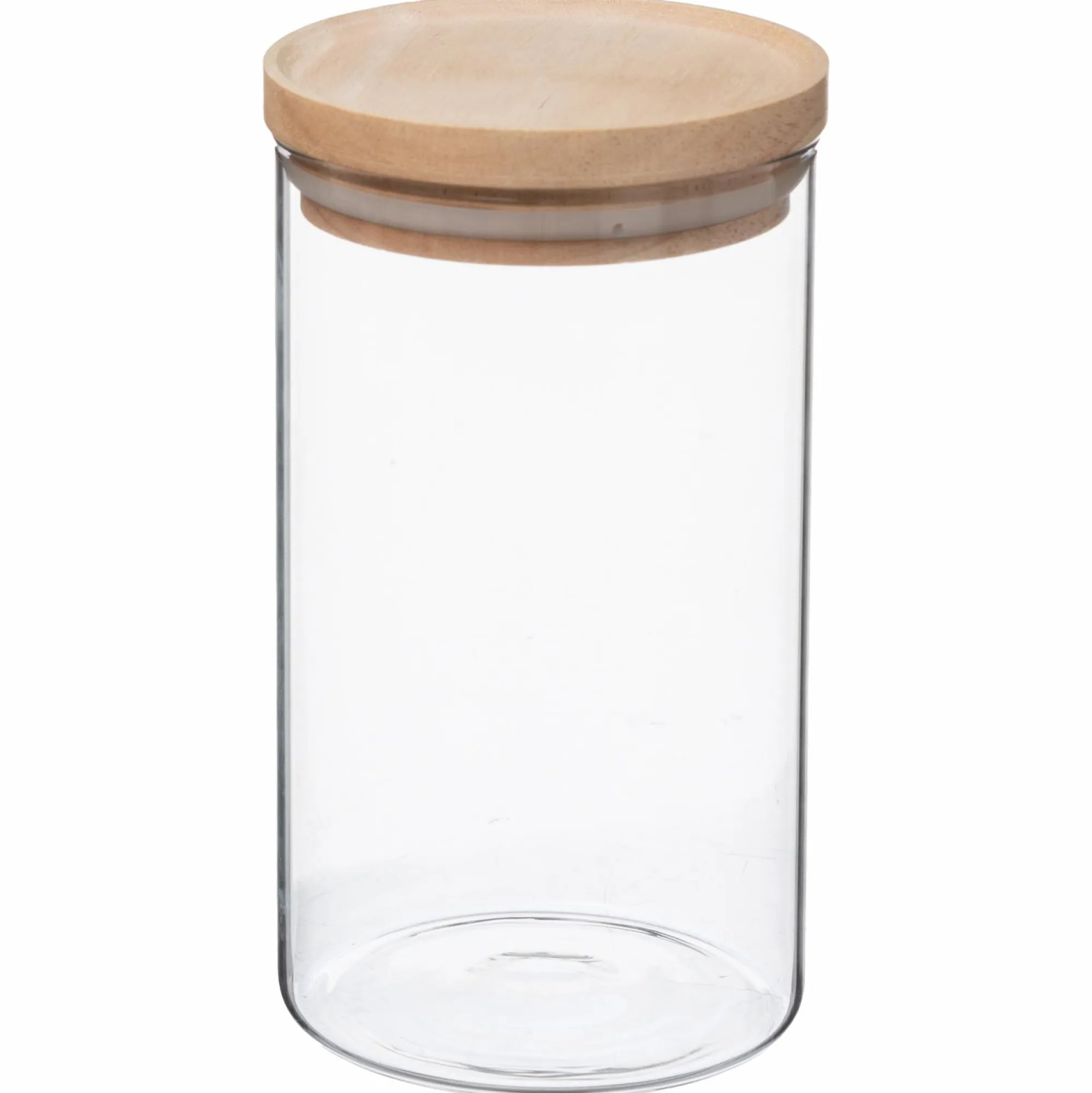 Conservation Et Rangement|FIVE Bocal en verre hermetique couvercle en bois 1L