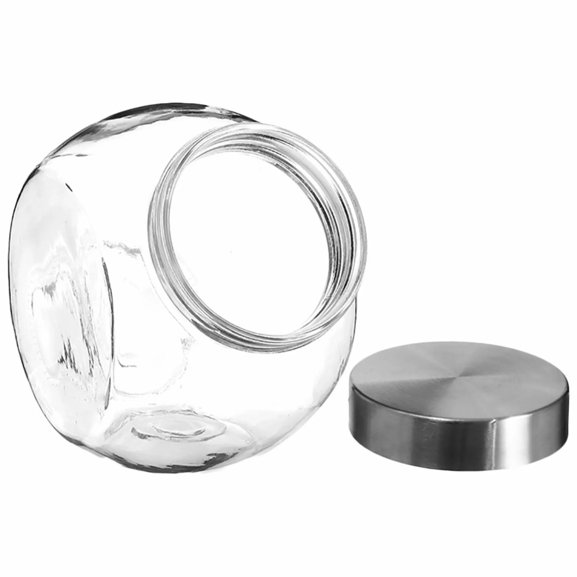 Conservation Et Rangement|FIVE Bocal penché 0.65L en verre et inox