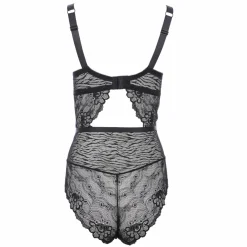 Lingerie Et Vêtements De Nuit|BELLA DIVA Body en dentelle fine noir et Rouge