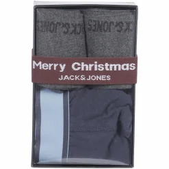 Sous-Vêtements Et Vêtements De Nuit|JACK & JONES Boite cadeau boxer + chaussettes Bleu