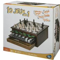 Jouet|Jeux De Société|BETOYS Boite de 10 jeux en 1