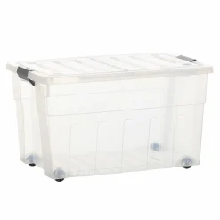 Rangement|Stokomani Boite de rangement à roulettes 65L