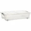 Rangement|Stokomani Boite de rangement à roulettes 60L