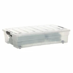 Rangement|Stokomani Boite de rangement à roulettes 60L