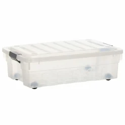 Rangement|Stokomani Boite de rangement à roulettes 30L