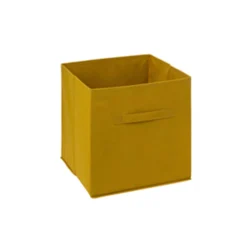 Rangement|FIVE Boite de rangement cube moutarde