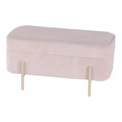 Objets Décoratifs|DECLIC HOME Boîte à bijoux carrée en velours avec pieds en métal