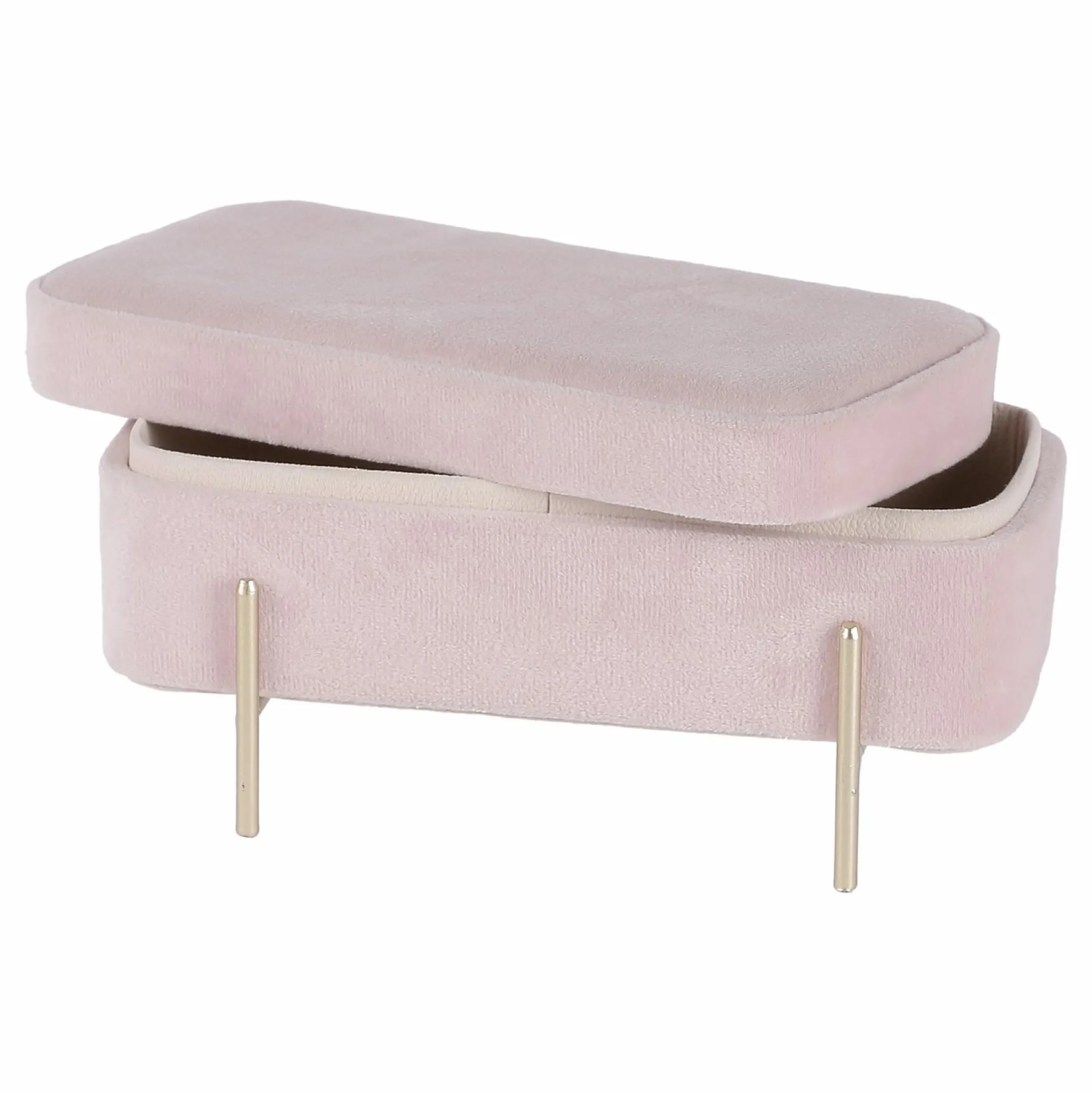 Objets Décoratifs|DECLIC HOME Boîte à bijoux carrée en velours avec pieds en métal