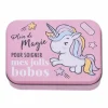 Santé Et Bien-Être|Stokomani Boîte en métal 24 pansements licorne