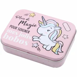 Santé Et Bien-Être|Stokomani Boîte en métal 24 pansements licorne