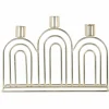 Bougies|DECLIC HOME Bougeoir centre de table à 3 têtes en métal doré