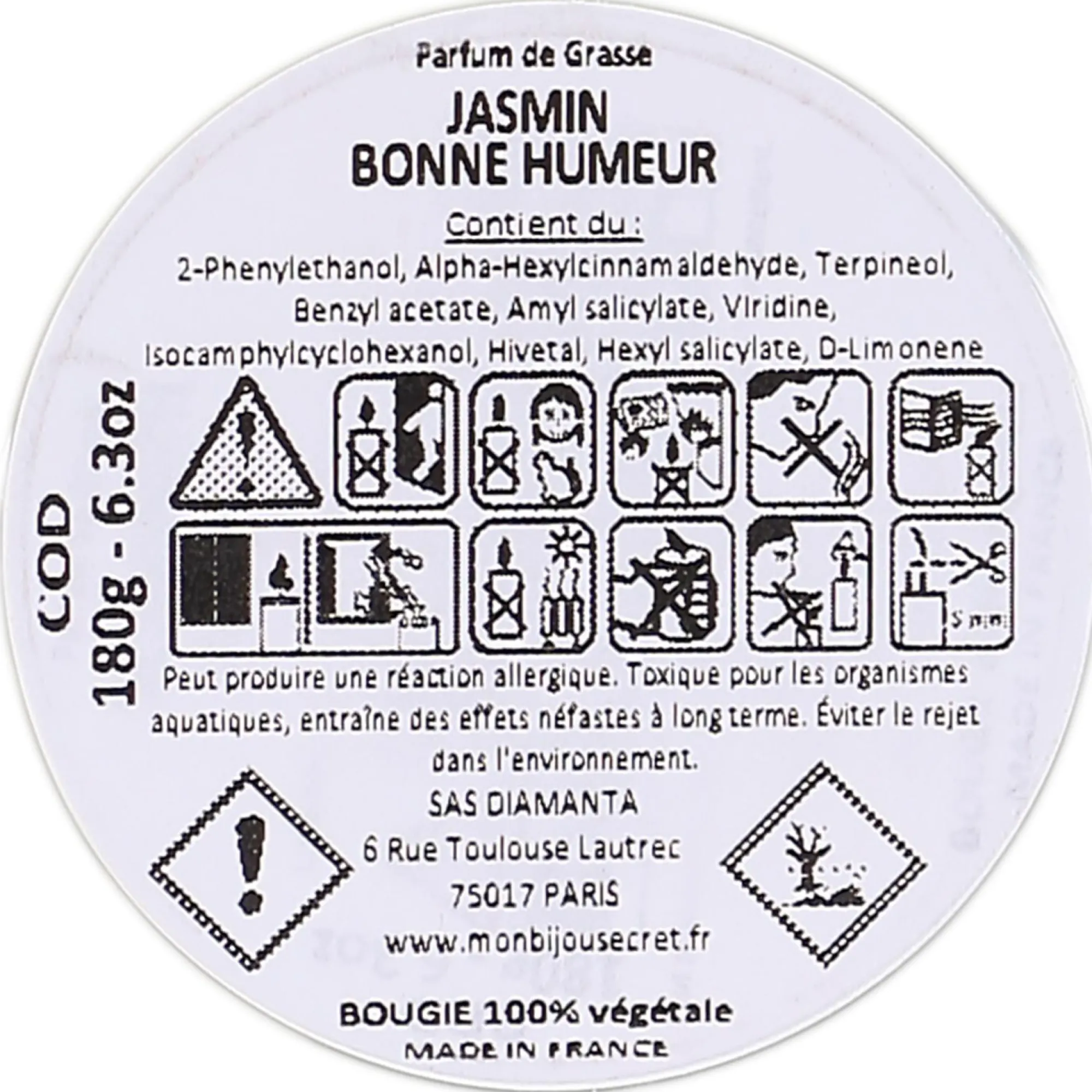 Bougies|BIJOUX DES SENS Bougie bijou au jasmin