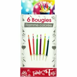 Fêtes Et Cérémonies|TABLE EN FETE / APOINT Bougie flamme colorées