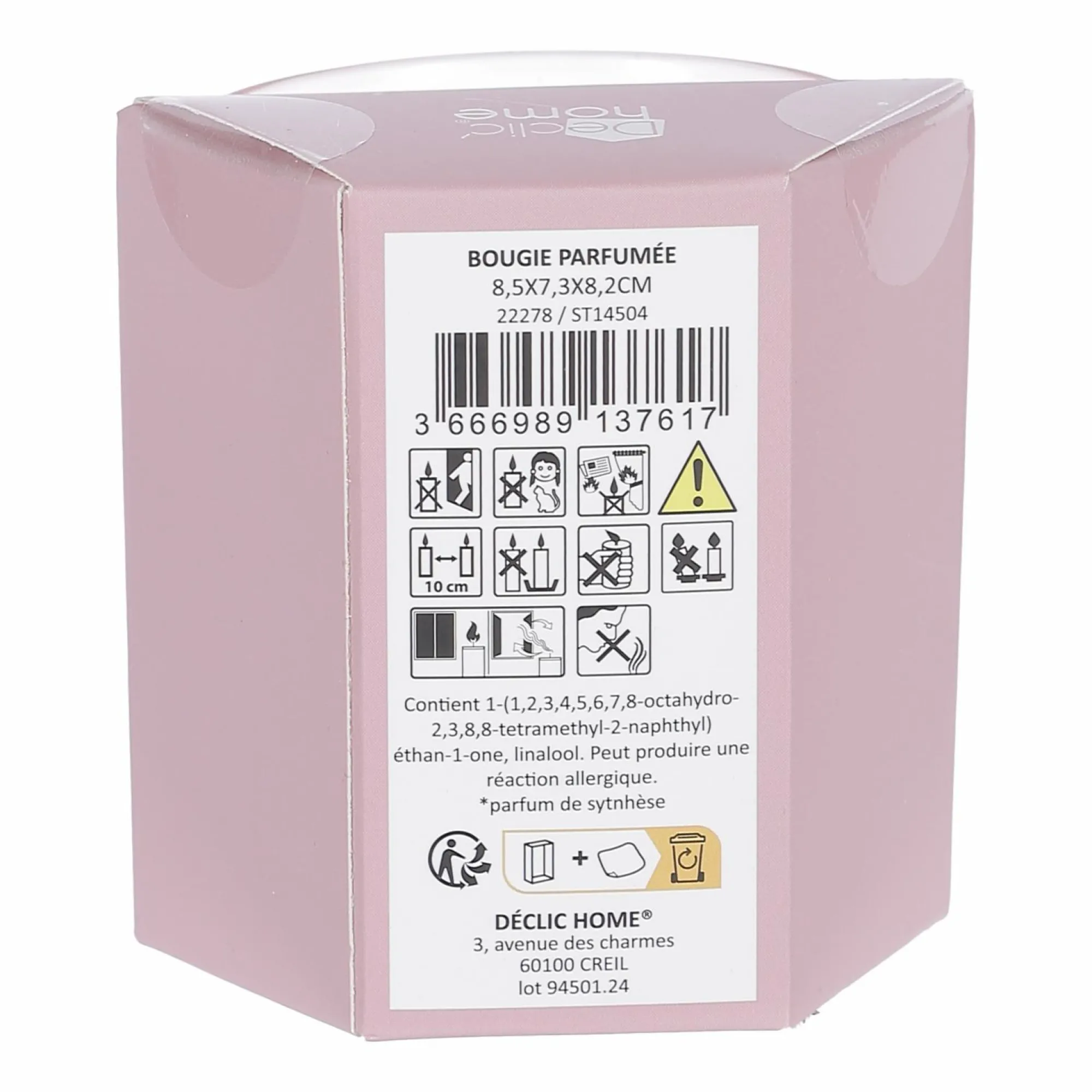 Bougies|DECLIC HOME Bougie parfumée dans pot en verre