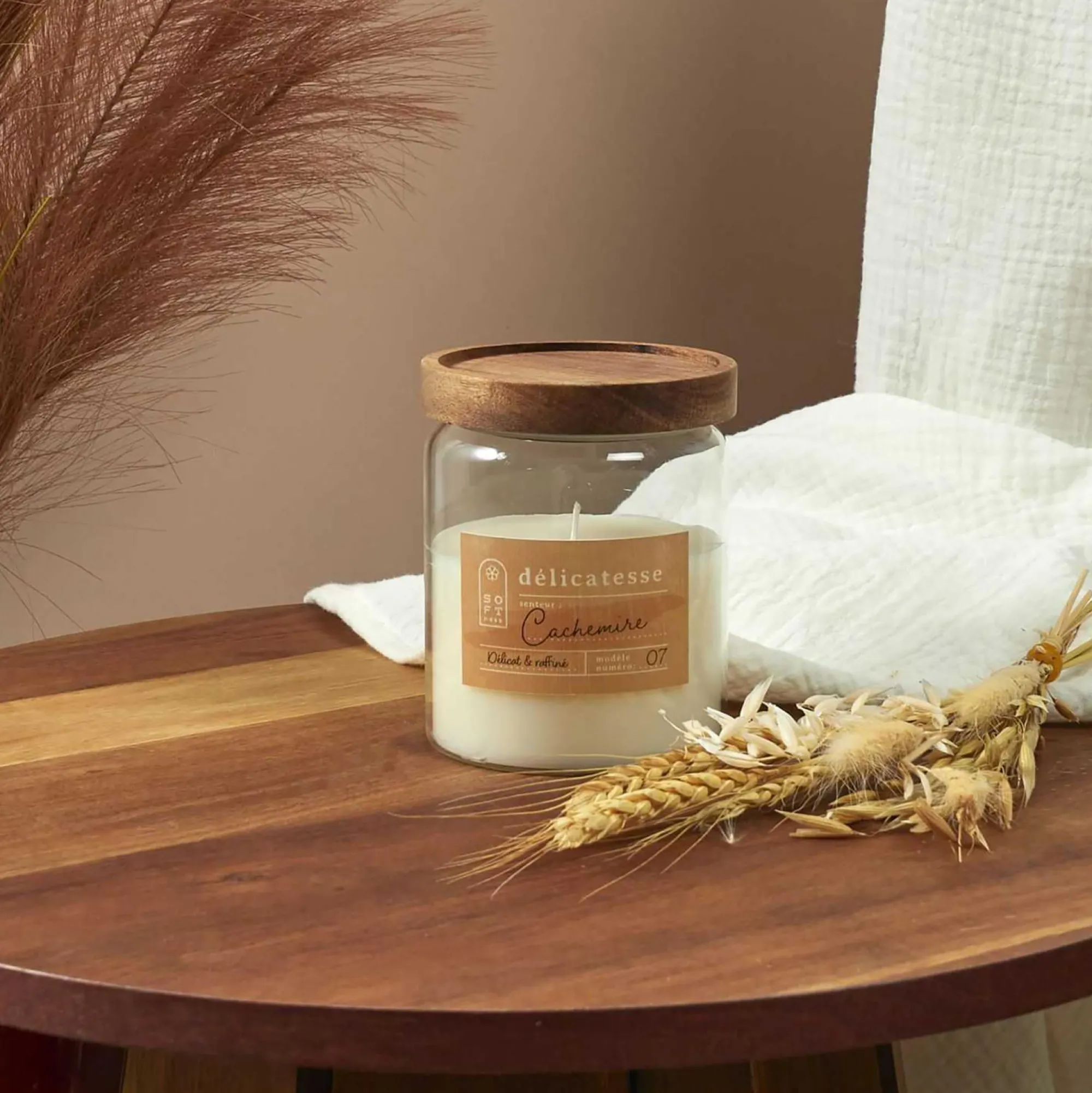 Bougies|HOME DECO FACTORY Bougie parfumée Pot top acacia softness