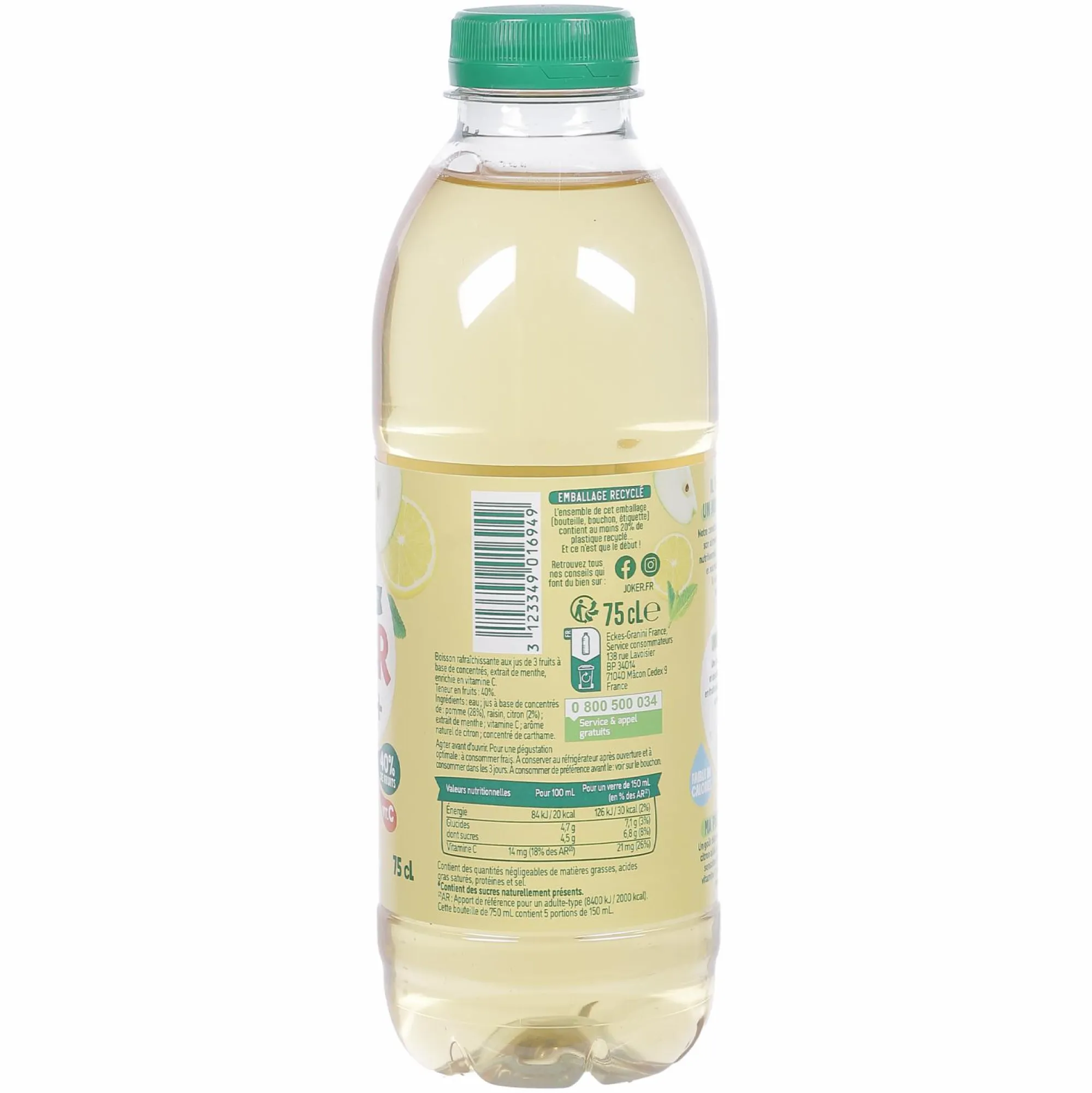Boissons|Stokomani Bouteille Jus de pomme citron menthe
