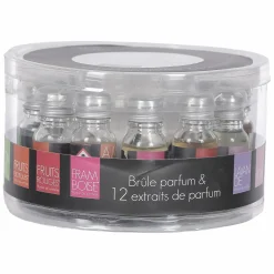 Bougies|ATMOSPHERA Brûle parfum en céramique + 12 huiles essentielles Multicolore}