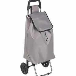 Bagagerie|FIVE Chariot de courses 2 roues gris