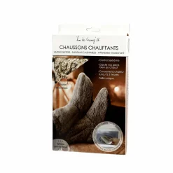 Linge De Chambre|Stokomani Chaussons chauffants imitation fourrure