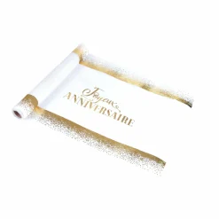 Vaisselle Jetable|Pique-Nique Et Camping|Stokomani Chemin de table gold