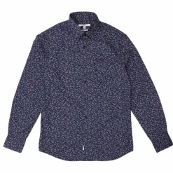 Hauts|LEE COOPER CHEMISE ML FOND NOIR LIBERTY ROSE / BLEU Multicolore}
