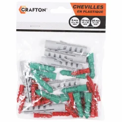 Outils De Bricolage|CRAFTON Cheville en plastique 24 pcs