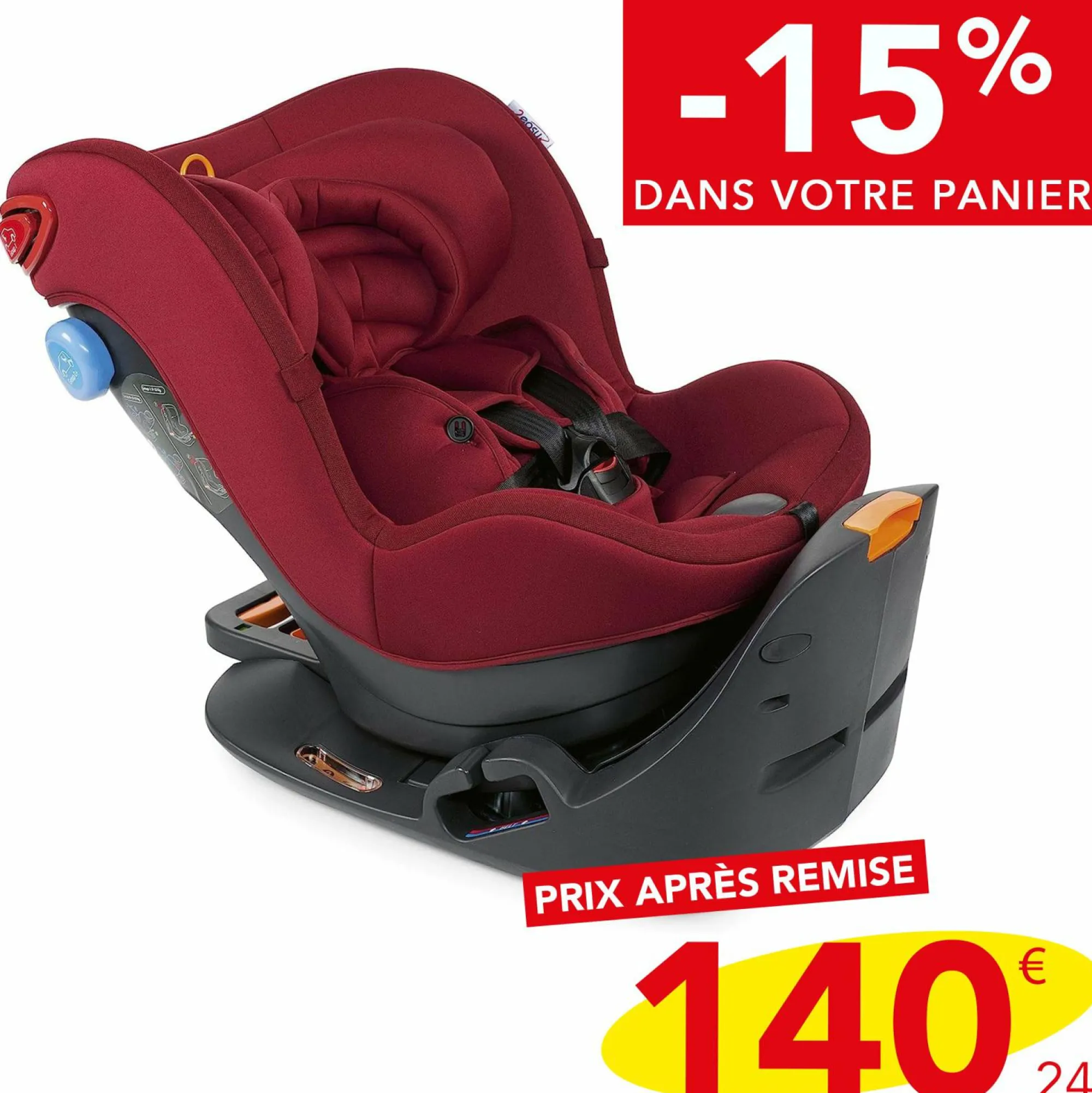 Accessoires De Puériculture|CHICCO siège-auto 2Easy Red Passion