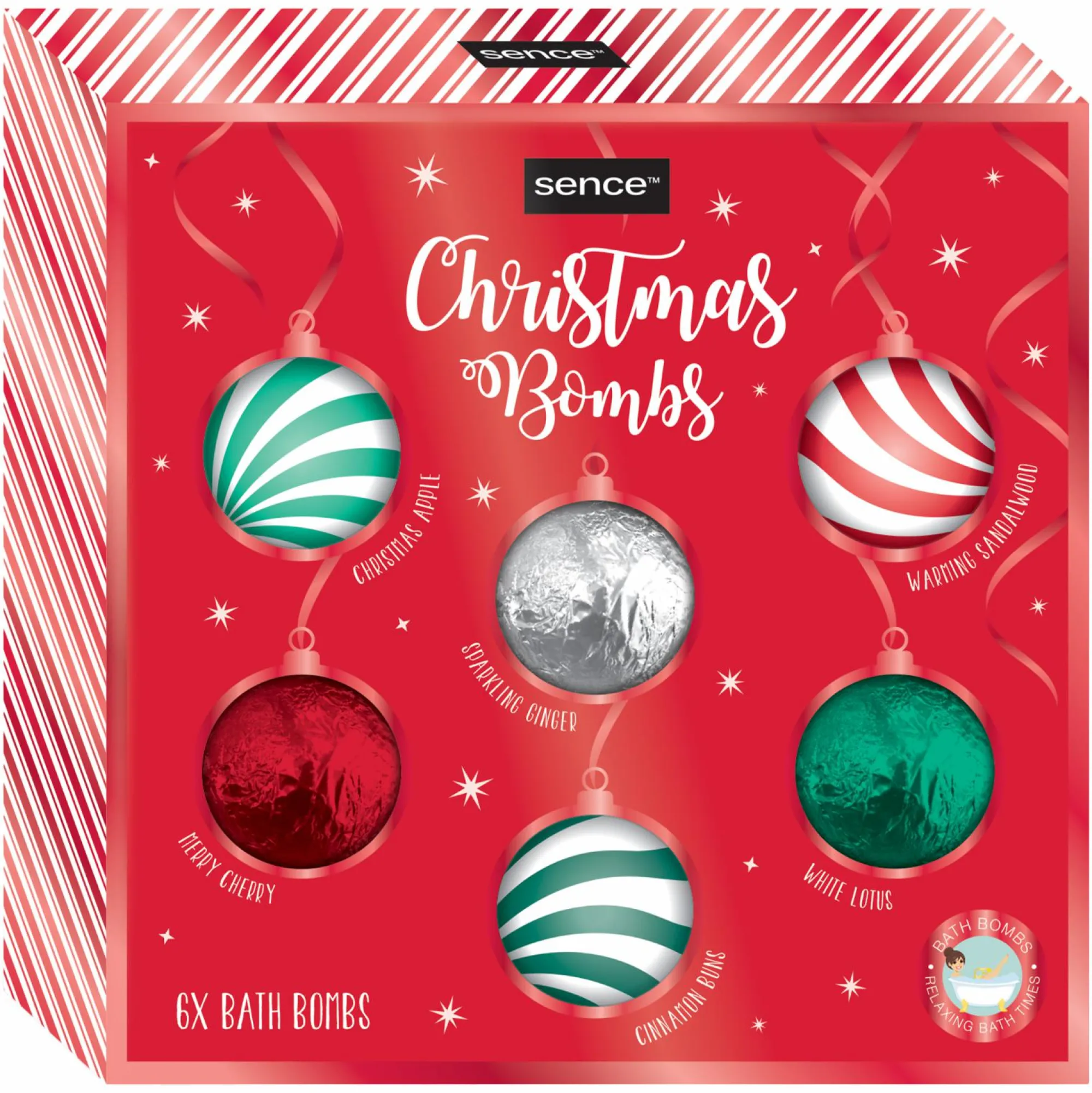 Coffrets Beauté Et Parfums|SENCE Coffret cadeau bombe de bain de Noël effervescente x6