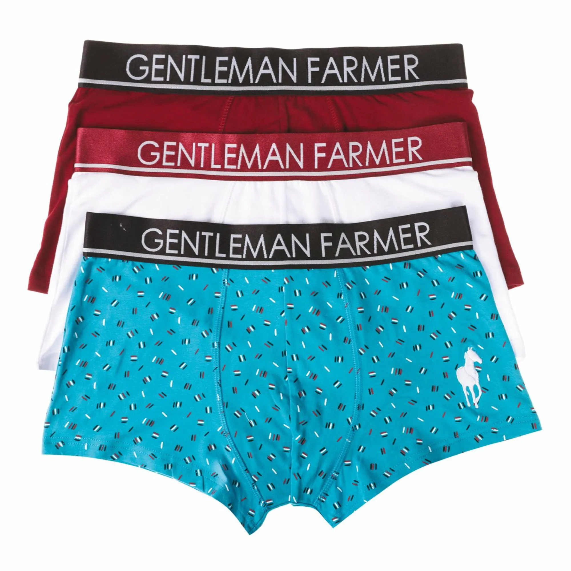 Sous-Vêtements Et Vêtements De Nuit|GENTLEMAN FARMER Coffret de 3 boxers coton uni