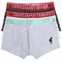 Sous-Vêtements Et Vêtements De Nuit|GENTLEMAN FARMER Coffret de 3 boxers coton uni