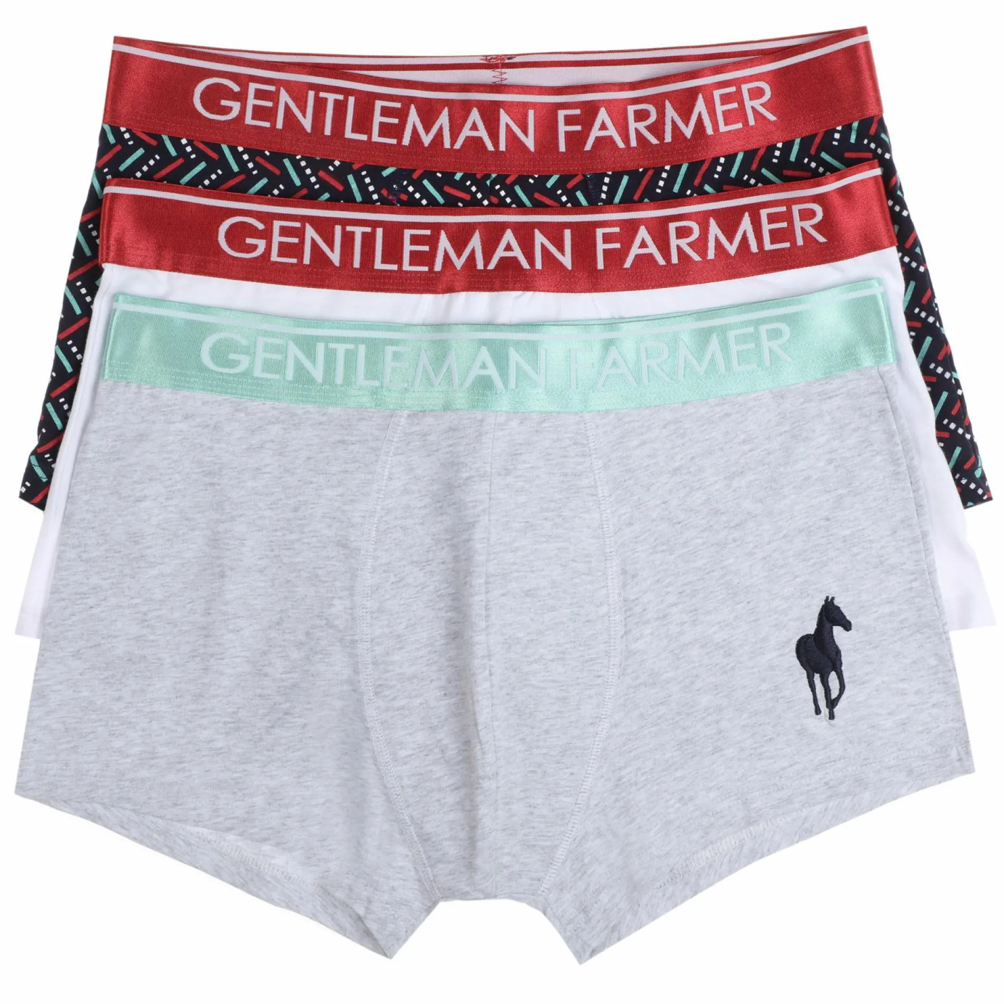 Sous-Vêtements Et Vêtements De Nuit|GENTLEMAN FARMER Coffret de 3 boxers coton uni