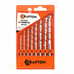 Outils De Bricolage|CRAFTON Coffret de 8 forets en béton