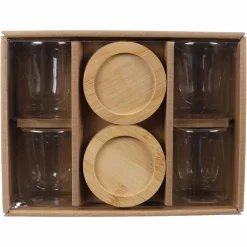 Vaisselle Et Service|SECRET DE GOURMET Coffret de 4 tasses bambou