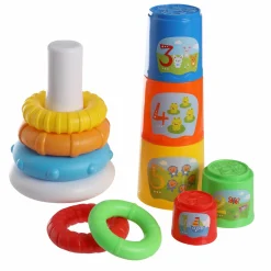 Jouet|De 0 À 24 Mois|SMALI Coffret de formes à empiler