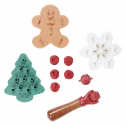 Vaisselle Et Service|Stokomani Coffret de tampon en silicone + emporte pièces Noël