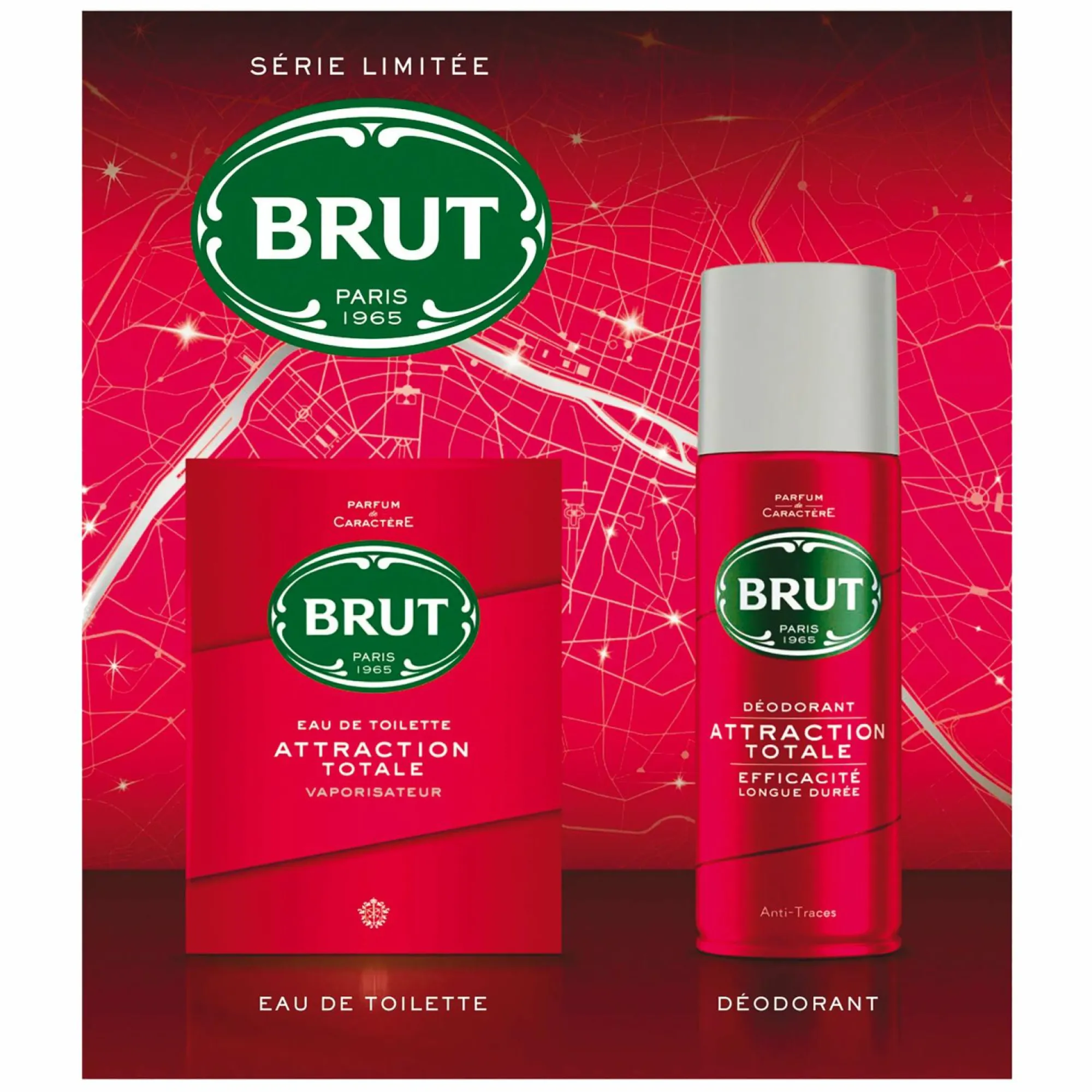 Coffrets Beauté Et Parfums|BRUT Coffret Déodorant & Eau de Toilette Attraction Totale