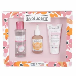 Coffrets Beauté Et Parfums|EVOLUDERM Coffret eau micellaire + sérum vitamine C + Soin de jour