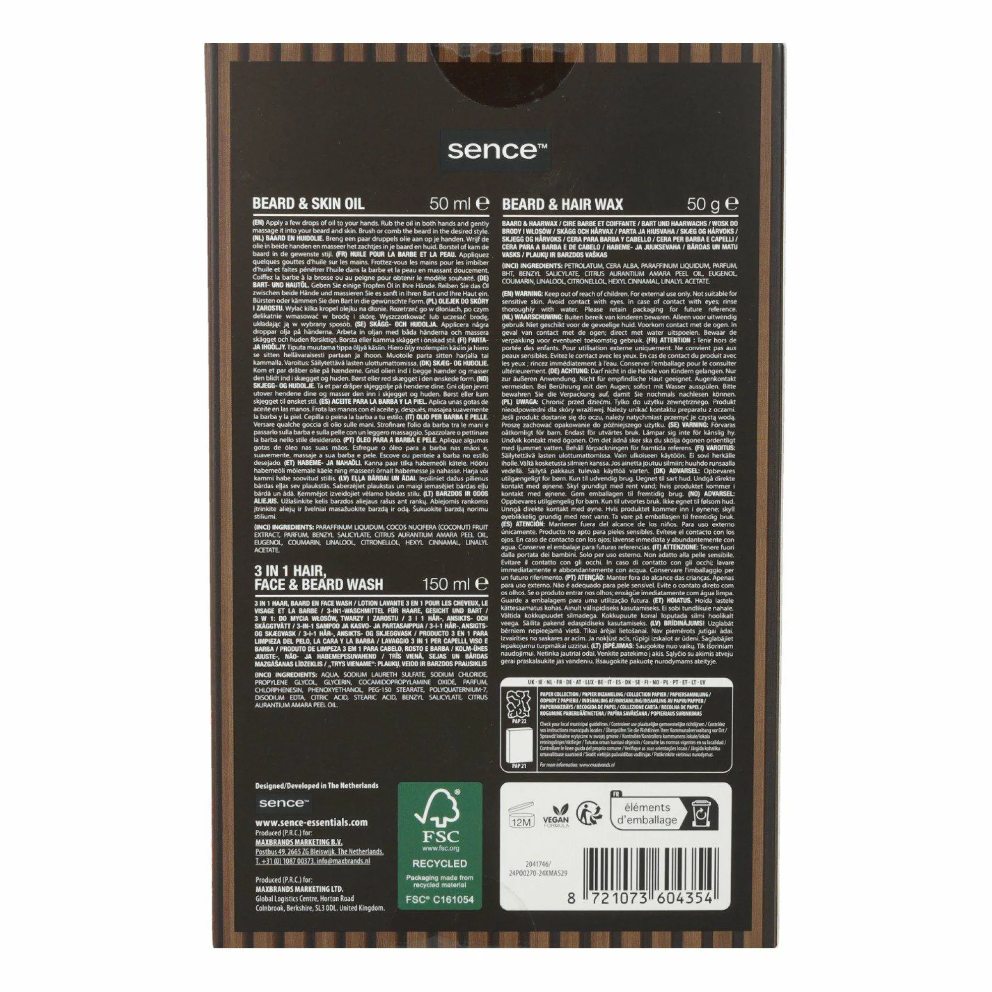 Coffrets Beauté Et Parfums|SENCE Coffret soin barbe homme House of barber