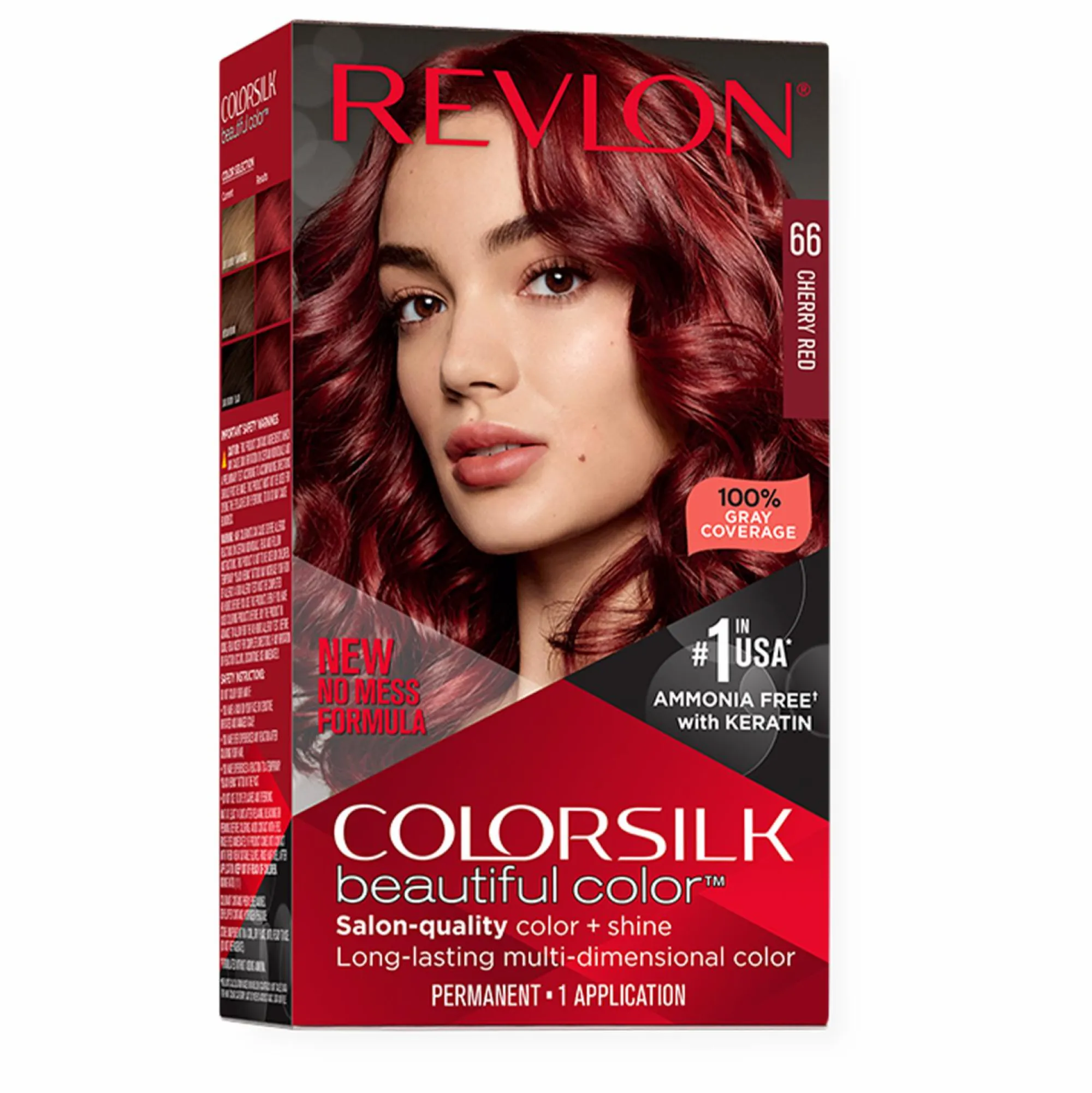 Cheveux|REVLON Coloration Colorsilk rouge cerise 066
